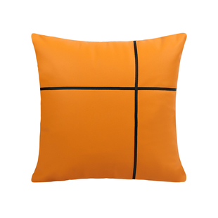 轻奢简约纳帕皮沙发抱枕pu皮靠垫酒店酒吧KTV沙发靠枕仿真皮抱枕