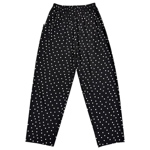 棉绸睡裤女长裤夏季薄款绵绸直筒裤宽松防蚊裤人造棉家居裤可外穿