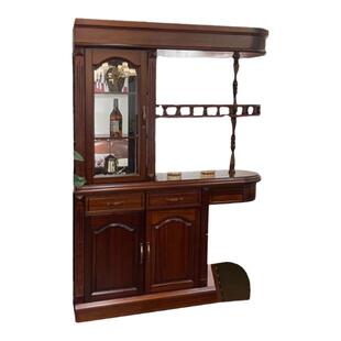 美式实木玄关柜隔断柜客厅酒柜双面储物柜门厅屏风装饰入户间厅柜