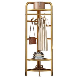 挂衣架落地卧室金属转角衣帽架床边放衣服神器小型衣物收纳置物架