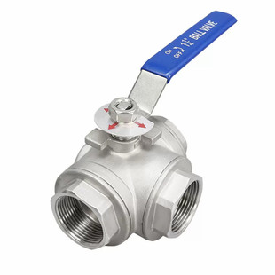 304 316不锈钢三通球阀高温T/L型内螺纹转换阀2分3分4分6分1寸2寸