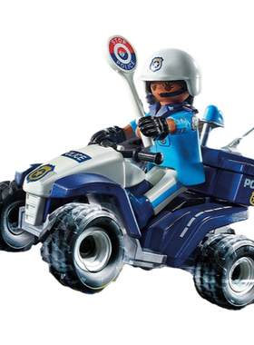 playmobil摩比世界男孩子儿童玩具越野消防员警察4岁惯性回力车