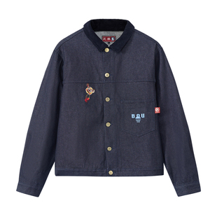 ONIARAI/鬼洗26春季棒系列复古花布达摩灯芯绒牛仔外套男 N340252