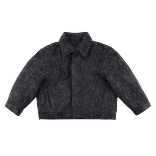 Jimmy妈童装【韩系男主】冬季新款儿童韩系简约呢料加棉西装外套