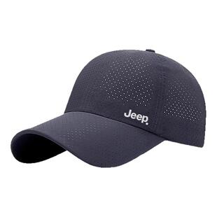 JEEP吉普帽子男士夏季骑行鸭舌帽户外网眼透气钓鱼防晒遮阳棒球帽