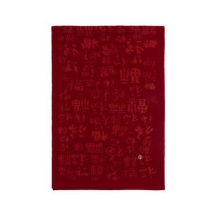 上海故事秋冬绵羊毛围巾情侣款新年礼物中国红围脖加厚保暖送长辈