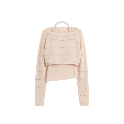 SPEARYOUTH一字领甜美修身毛衣