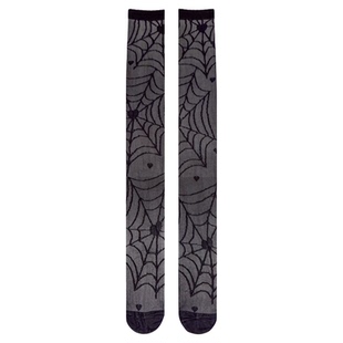 克罗托之心Lolita袜子女夏中筒玻璃丝超薄过膝袜女洛丽塔日系蕾丝