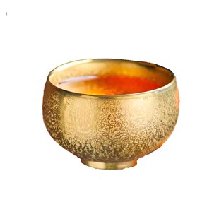 金色开窑茶杯主人杯黄金鎏金鎏银茶杯陶瓷家用茶具茶盏个人杯茶碗