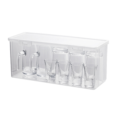 白酒杯收纳盒防尘小酒杯啤酒杯子玻璃杯置物架分酒器收纳神器杯架