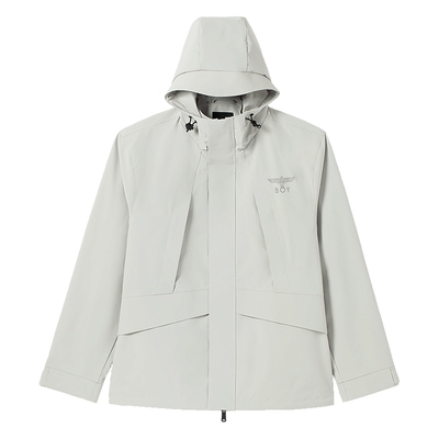 BOYLONDON春季情侣款户外运动简约大口袋夹克梭织外套N23070