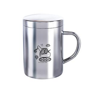 联扣儿童不锈钢水杯316家用幼儿园喝水杯子宝宝牛奶口杯带盖防摔