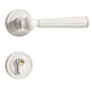 法式卧室门锁室内房间家用木门门把手分体磁吸静音白色美式房门锁