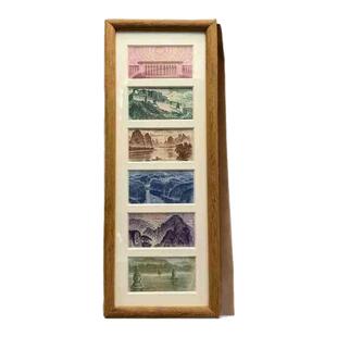 增运多金相框人民币装饰画框祖国的大好河山桌面摆件家居装饰摆台