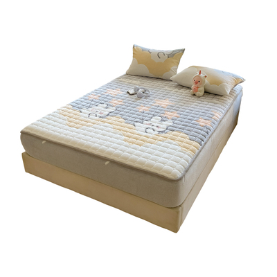 A类牛奶绒加绒加厚床笠速暖防滑