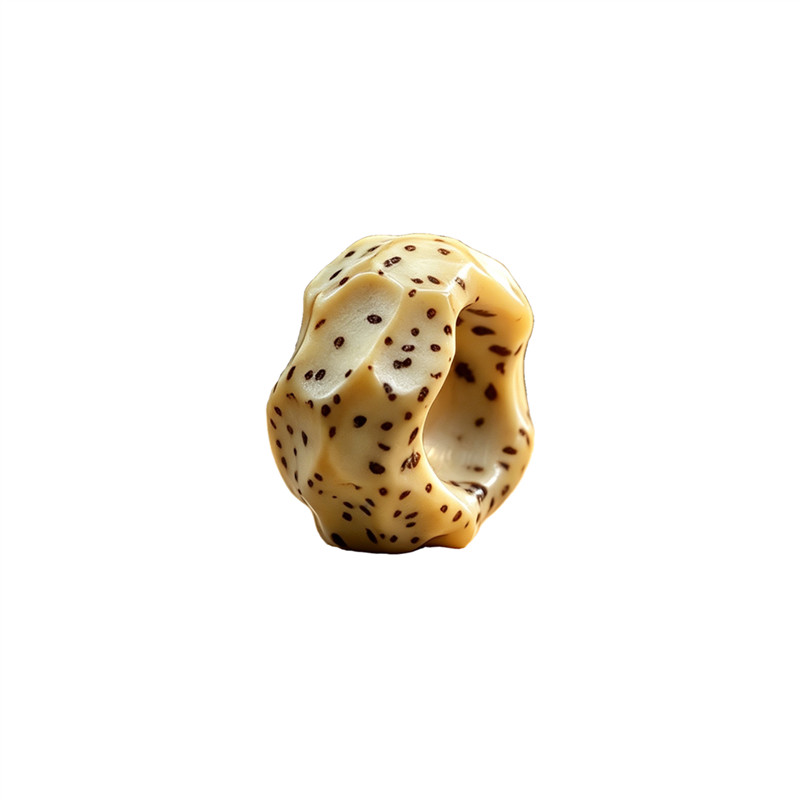 文玩跑环天然无相星月菩提手串配饰卡环佛珠吊坠DIY原生态石玉料