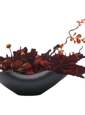 现代新中式创意仿真花花艺售楼处酒店客厅茶几玄关绿植装饰品摆件