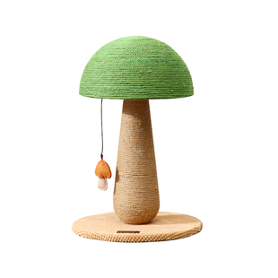 元気喵丨剑麻绳猫抓板猫抓柱耐磨不掉屑蘑菇立式磨爪玩具猫咪用品