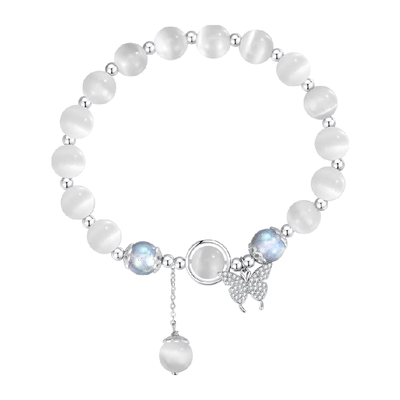 【纯银|正品】猫眼石纯银手链