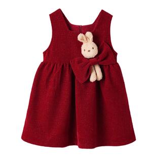 皇室童缘旗舰店拜服女童背心裙加绒冬季新款儿童可爱连衣裙