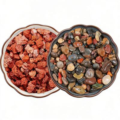 天然火山石溪流石鱼缸专用底部砂石造景颗粒原生古法养鱼水族铺底