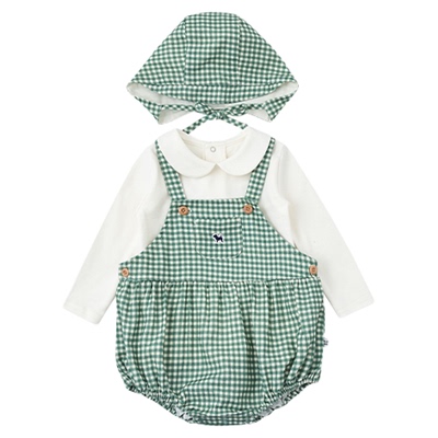 秋冬细格纹三角衣套装