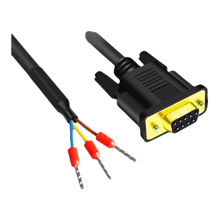 工业级DB9单头线RS232串口线公头母头九针芯PLC数据235端子线通讯