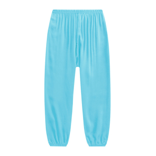 儿童防蚊裤纯棉绸男童女童中大童夏季超薄宽松长裤子人造棉灯笼裤