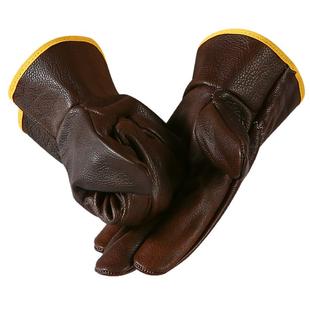 佳护短款全牛皮头层司机电焊手套焊工焊接烧焊隔热套搬运劳保手套