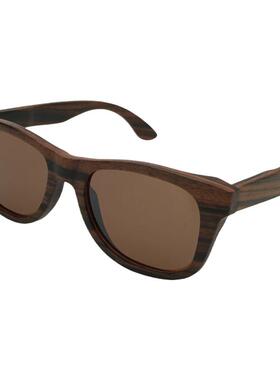 墨镜黑檀木茶色偏光太阳镜