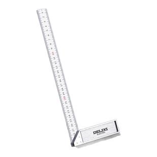德力西电气不锈钢角尺水平直角尺90度测量拐尺三角尺木工尺钢尺