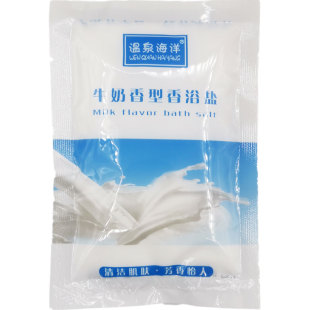 30袋装奶浴盐牛奶干盐玫瑰洗浴盐浴泡泡足浴盐嫩肤香体颗粒盐80g