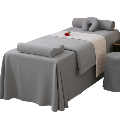 美容院四件套高档会所美容床罩专用按摩洗头养生理疗推拿床罩带洞