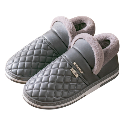 超大码棉拖鞋男冬天包跟防水