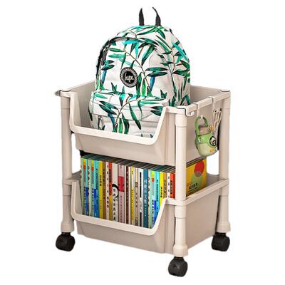 书包置物架可移动小推车办公室桌下书本收纳柜学生书包放置神器