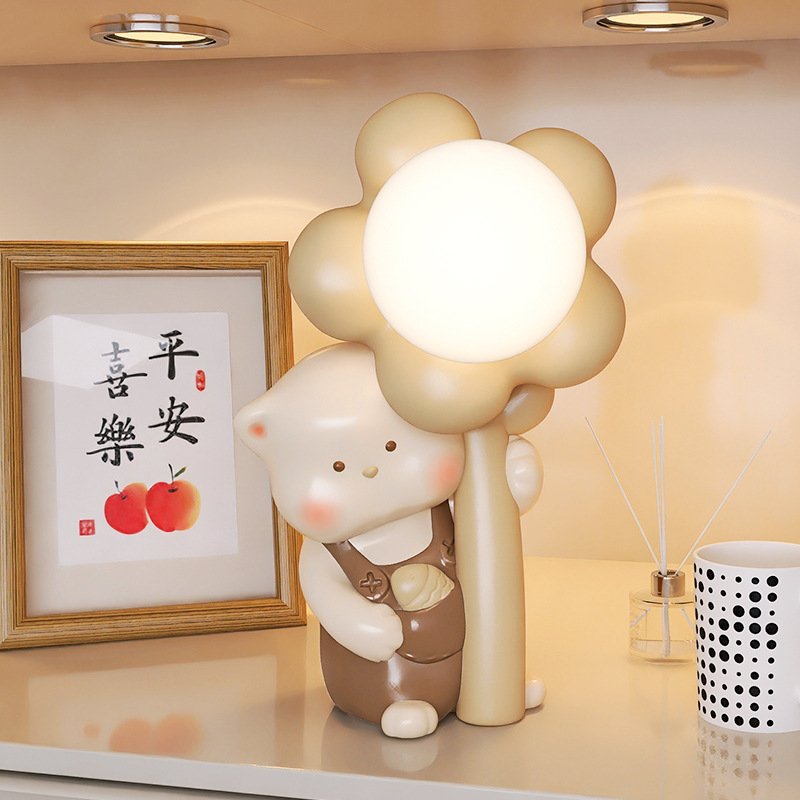 软萌小夜灯摆件护眼睡眠女生装饰品床头灯可爱柜客厅礼物卧室儿童