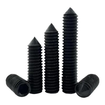 铁黑内六角锥端紧定GB78螺钉