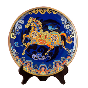 2026马年春节联欢晚会摆盘一马当先春盘生肖礼物中国风装饰盘