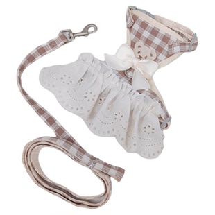 ins风可爱小熊宠物猫咪狗狗胸背带小型犬比美泰迪比熊外出牵引绳