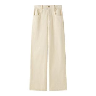 A Memory Inside纯棉复古灯芯绒拖地裤女春秋高腰休闲裤直筒裤