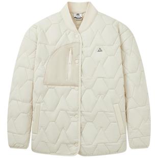 匹克运动薄棉衣冬季新款保暖防风棉服简约开衫运动外套女棒球服