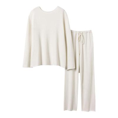 萨琪尼空气羊绒系列阔腿裤套装