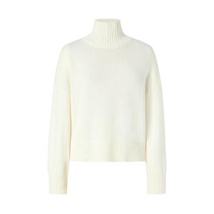 MOISSAC摩萨克冬绵羊毛高领套头毛衣针织衫女