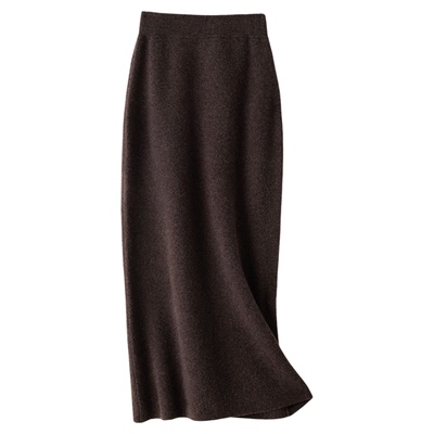 新款高腰百搭直筒裙高级感半身裙针织羊绒包臀裙中长款显瘦a字裙