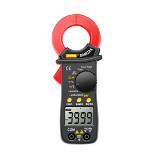 滨江BM822A数字钳形万用表 400A自动量程电流表 温度电容频率带包