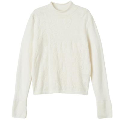 EXCEPTION例外女装针织衫绵羊毛卷边小高领秋冬打底衫女