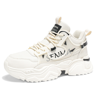 森马老爹鞋男款2025冬季新款厚底增高潮流设计时尚百搭高帮运动鞋