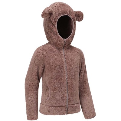 迪卡侬保暖夹克儿童抓绒衣