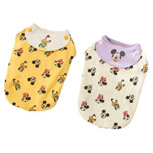 『Memory Pet』韩国bennys宠物米奇米妮高飞可拆卸围兜弹力T恤