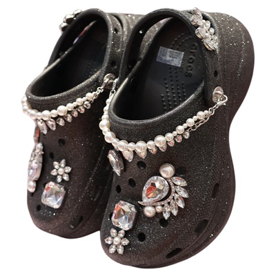 crocs女鞋闪耀带钻珍珠凉拖鞋